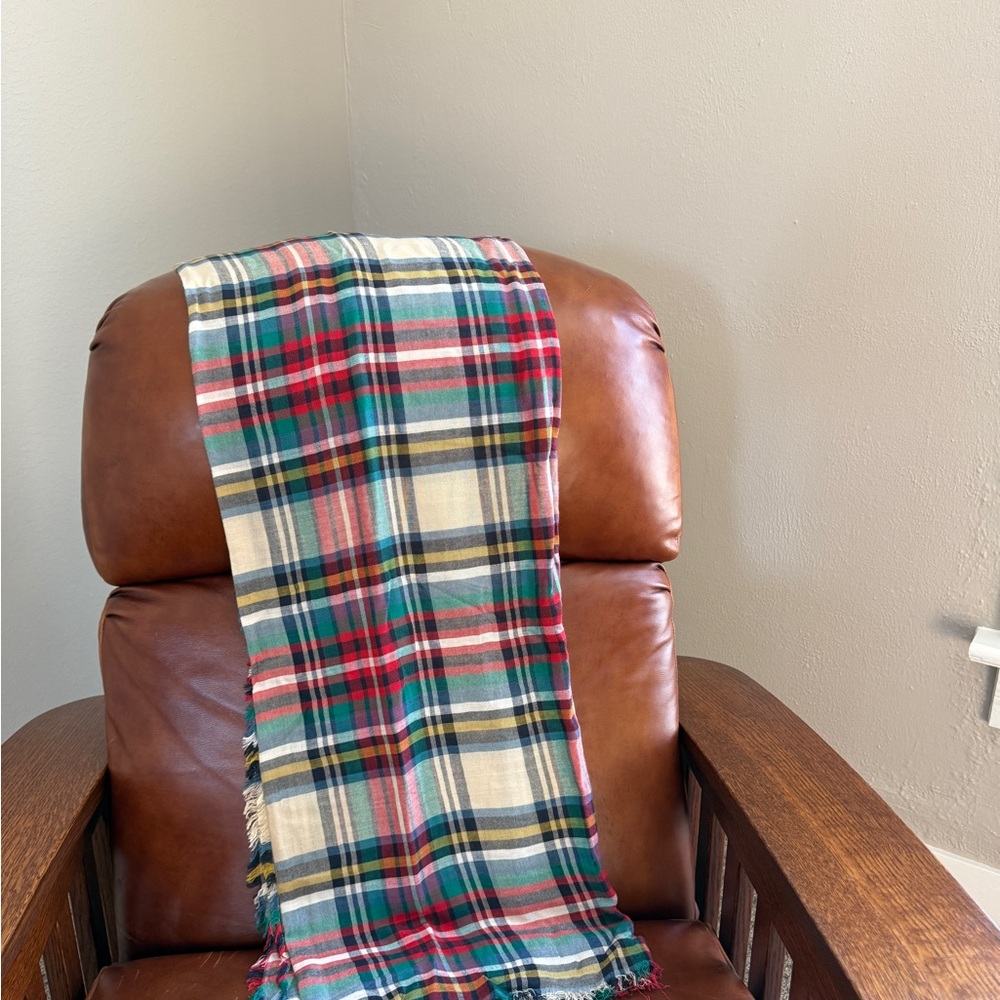 **SOLD Classic Plaid Blanket Scarf